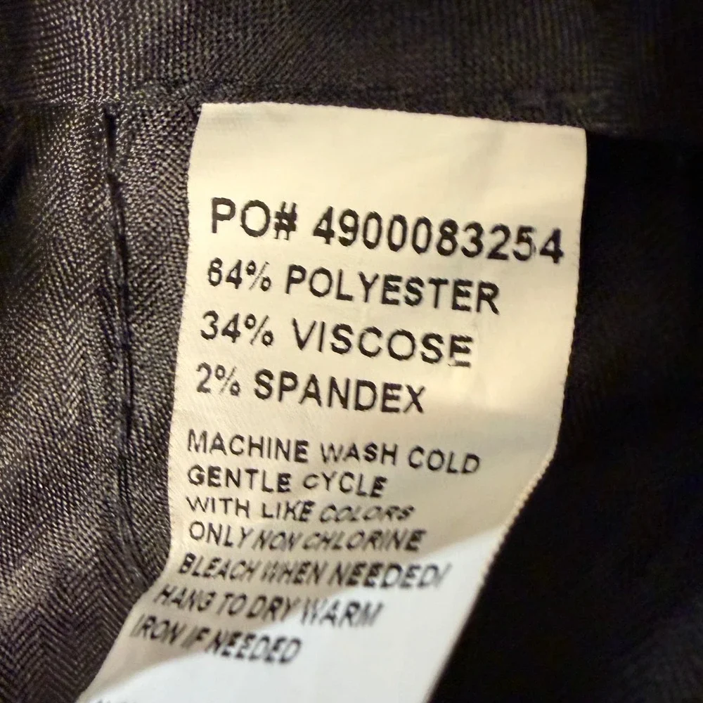 Lauren Ralph Lauren Dress Pants Mens 38x32 Black Micro Grid Stretch Trousers